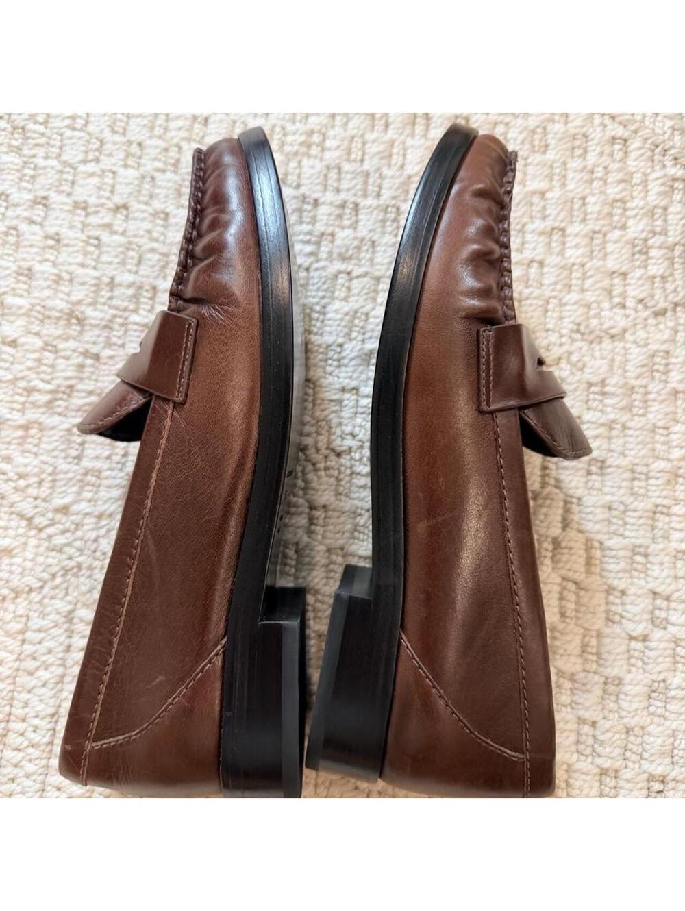 Reformation Ani Ruched Loafers in Black Leather - Picture 9 of 9